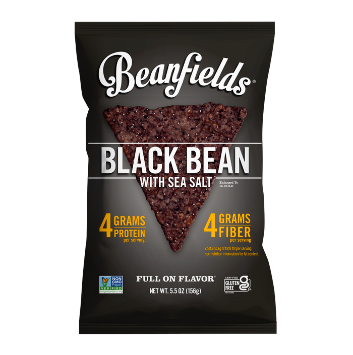 Beanfields Black Bean and Sea Salt 5.5oz bag