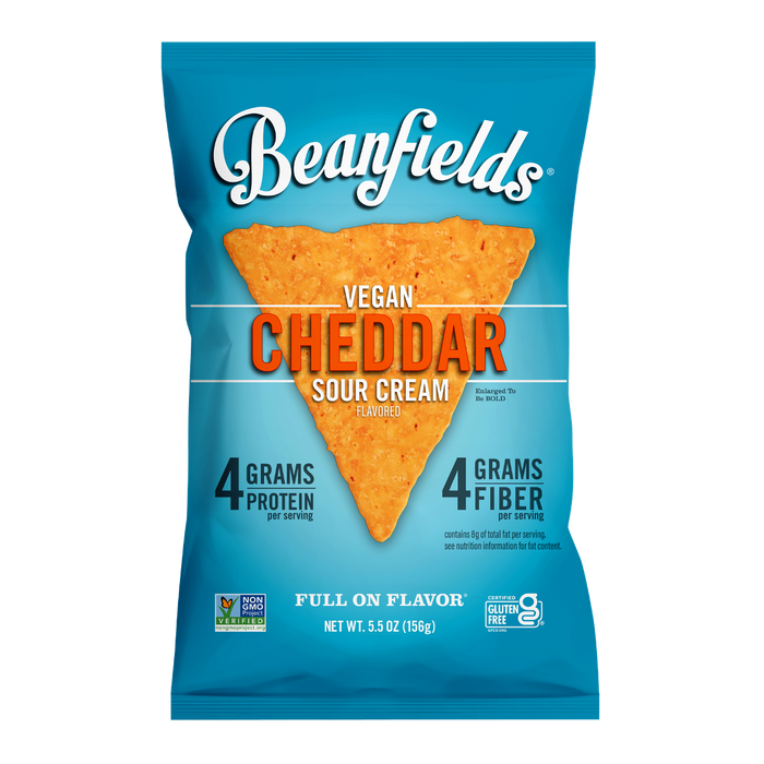 Beanfields Vegan Cheddar Sour Cream chips 5.5oz bag