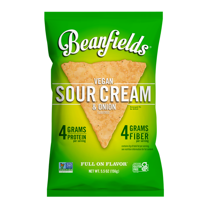 Vegan Sour Cream and Onion chips bag