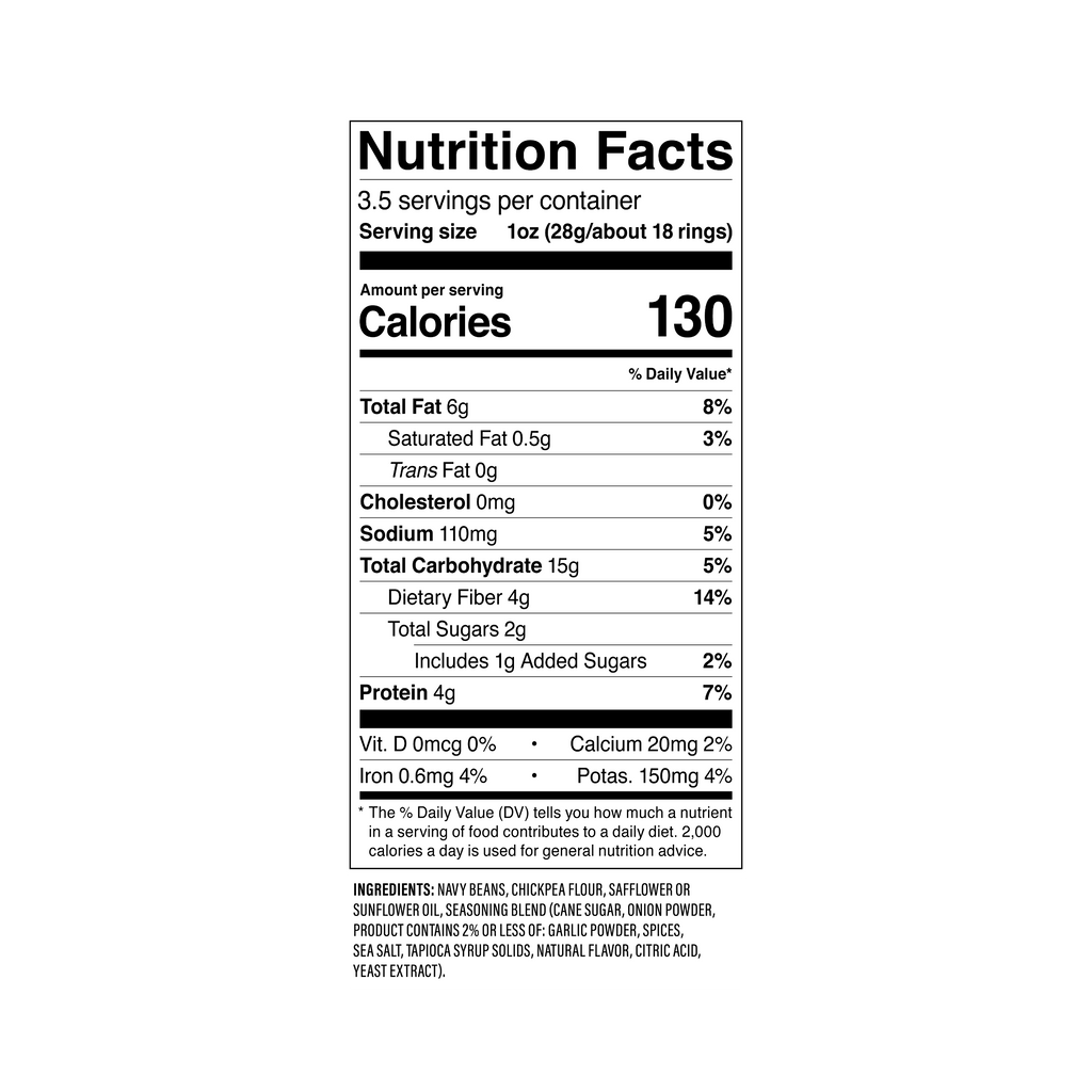 Sweet Onion Rings nutrition facts